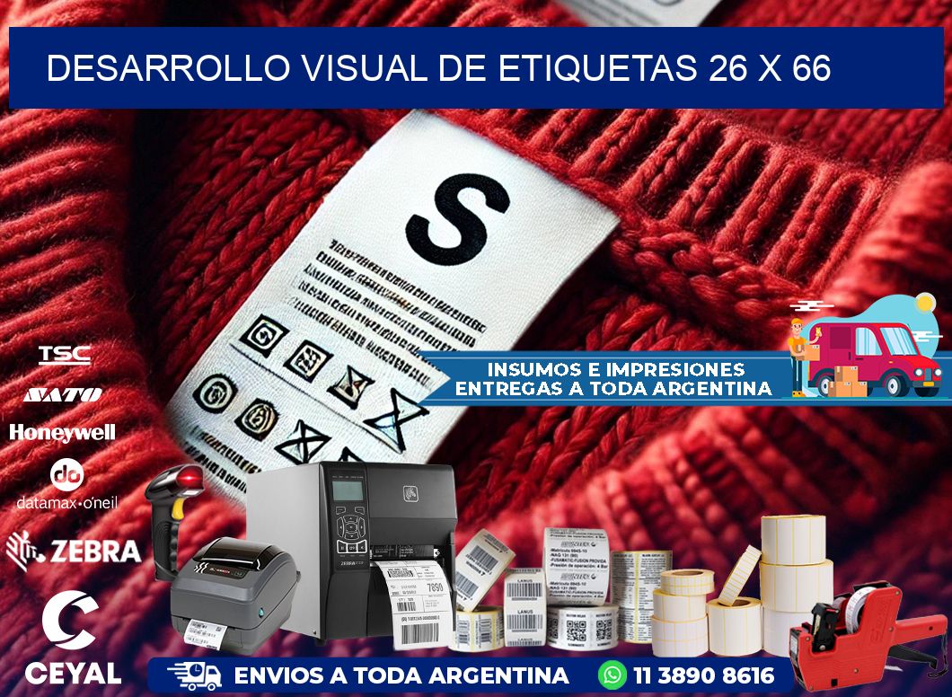 Desarrollo visual de etiquetas 26 x 66