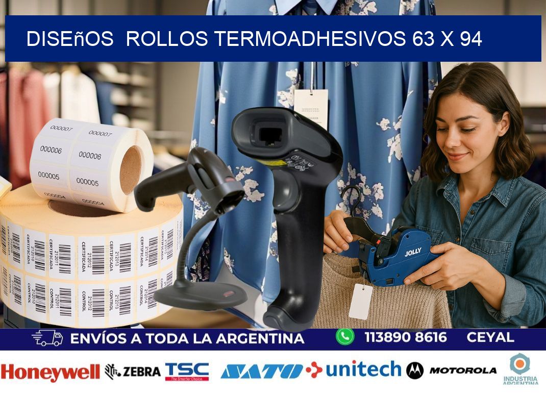 Diseños  ROLLOS TERMOADHESIVOS 63 x 94