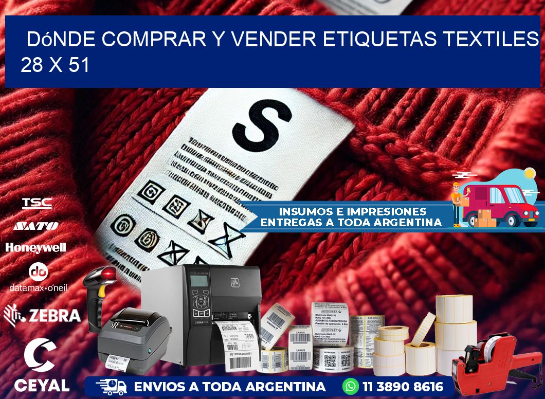 Dónde Comprar y Vender Etiquetas Textiles 28 x 51