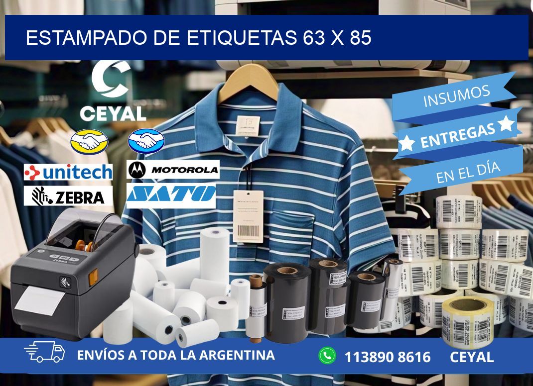 Estampado de etiquetas 63 x 85