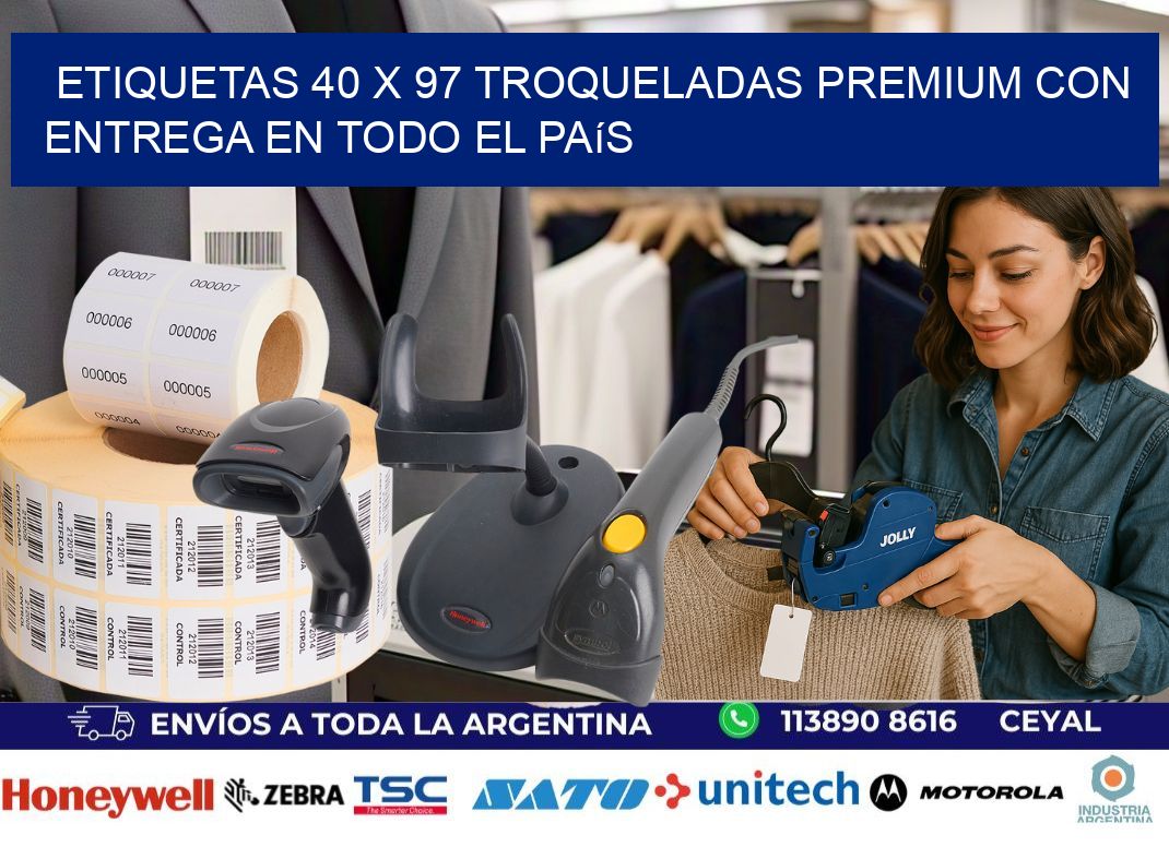Etiquetas 40 x 97 troqueladas premium con entrega en todo el país