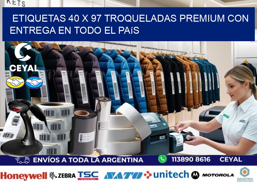 Etiquetas 40 x 97 troqueladas premium con entrega en todo el país