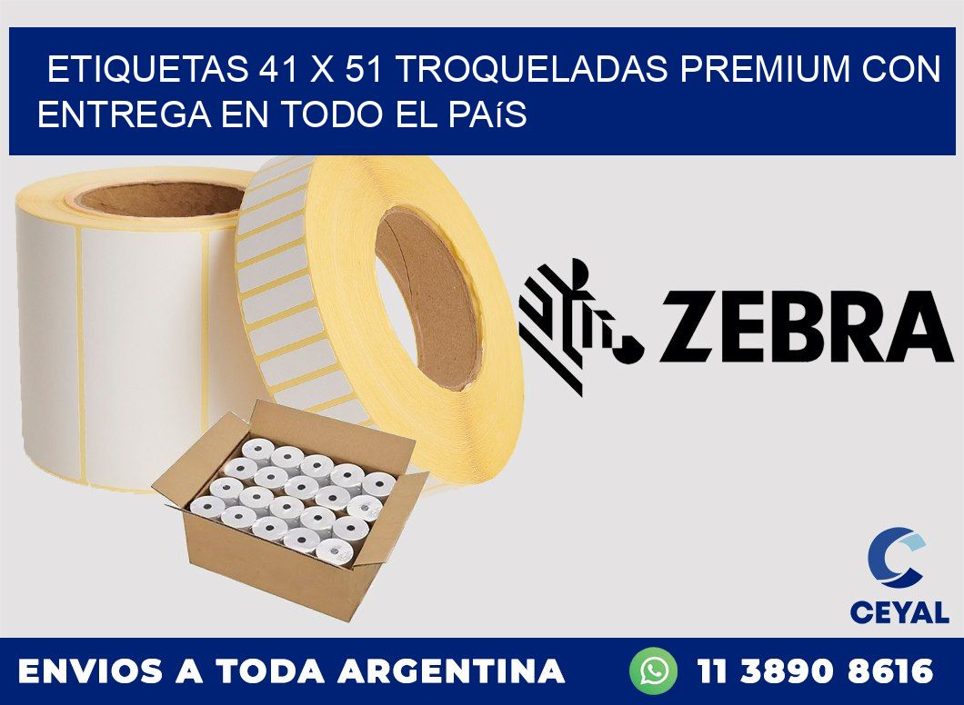 Etiquetas 41 x 51 troqueladas premium con entrega en todo el país