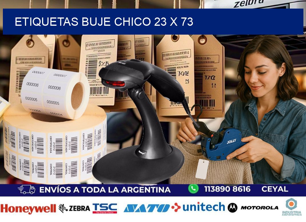 Etiquetas buje chico 23 x 73