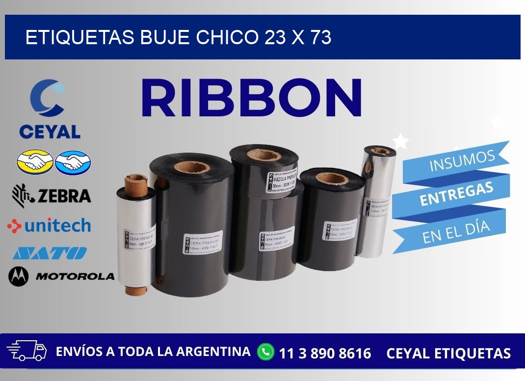 Etiquetas buje chico 23 x 73