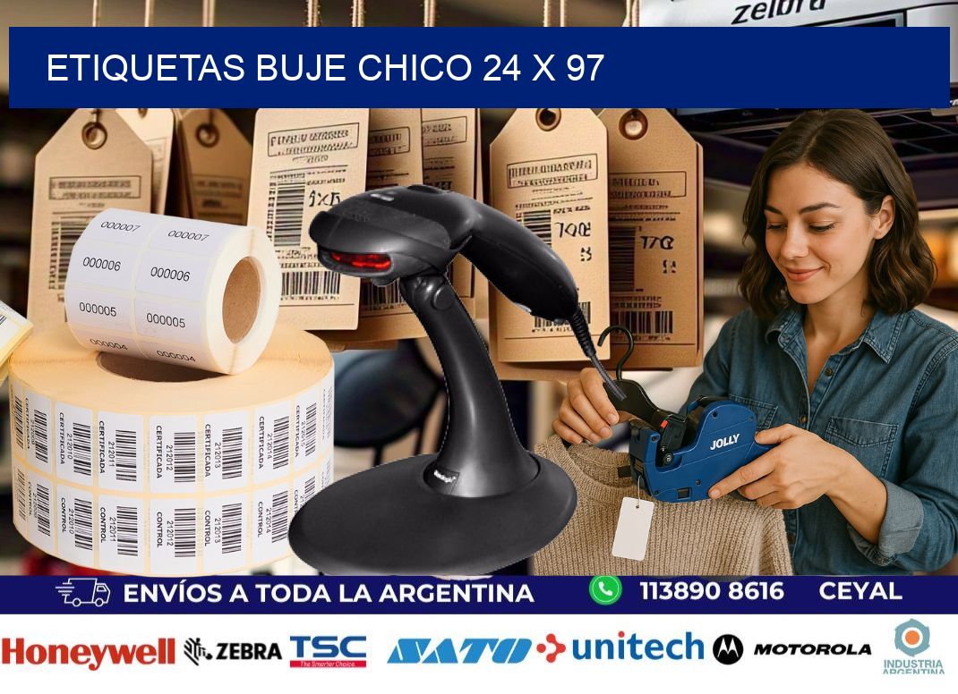 Etiquetas buje chico 24 x 97