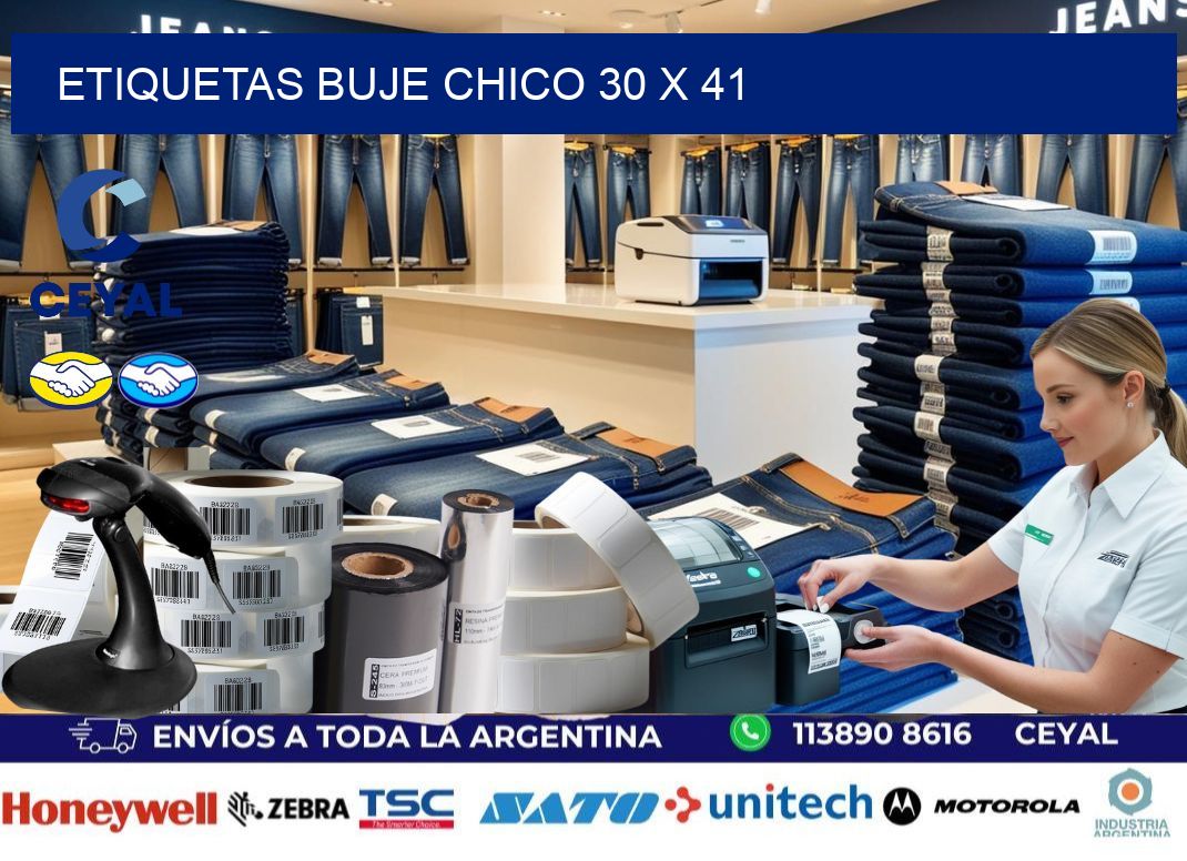 Etiquetas buje chico 30 x 41