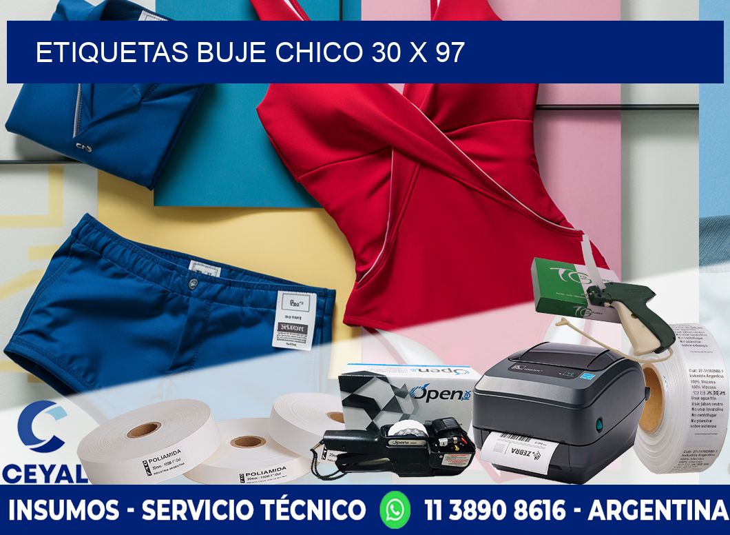 Etiquetas buje chico 30 x 97