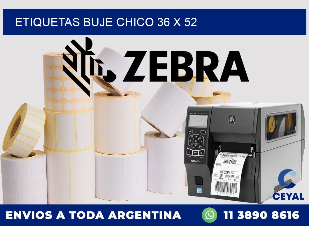 Etiquetas buje chico 36 x 52
