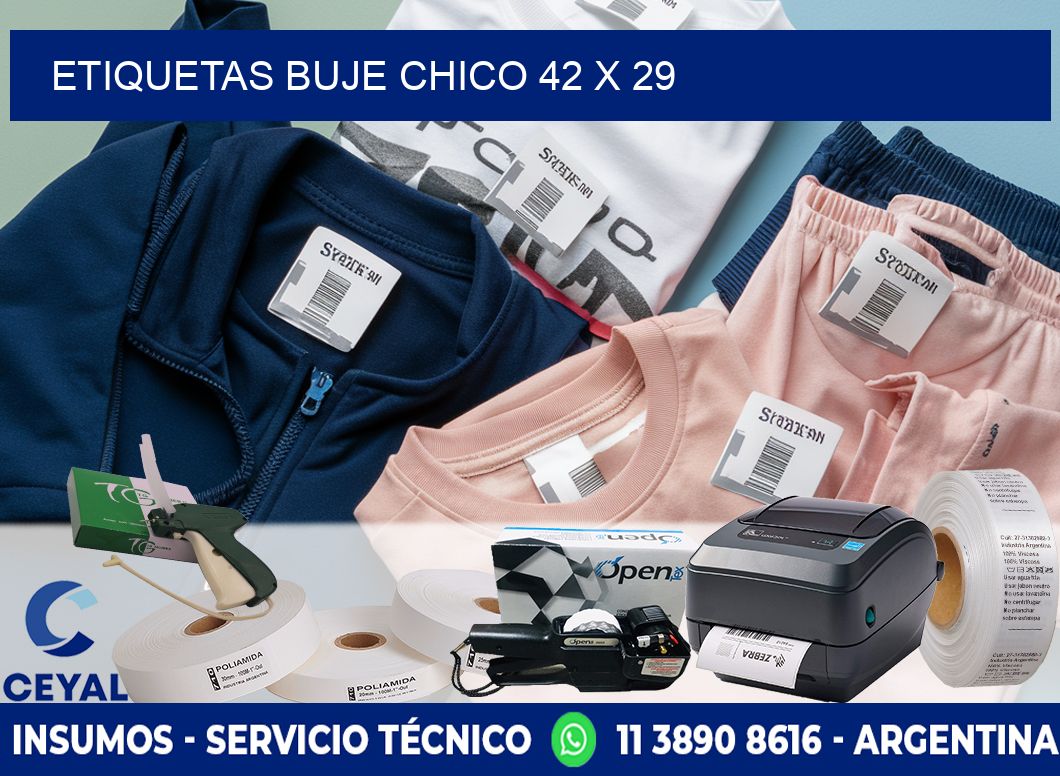 Etiquetas buje chico 42 x 29