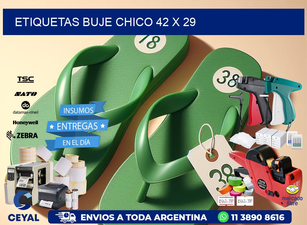 Etiquetas buje chico 42 x 29
