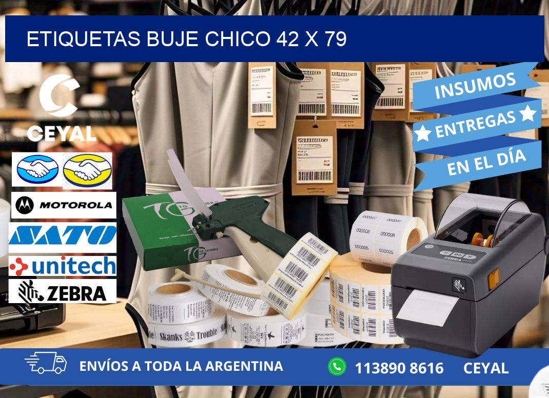 Etiquetas buje chico 42 x 79