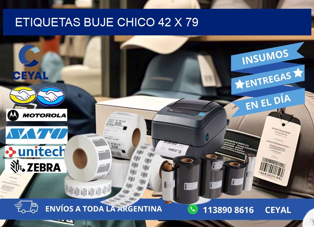 Etiquetas buje chico 42 x 79