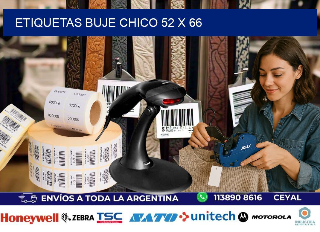 Etiquetas buje chico 52 x 66