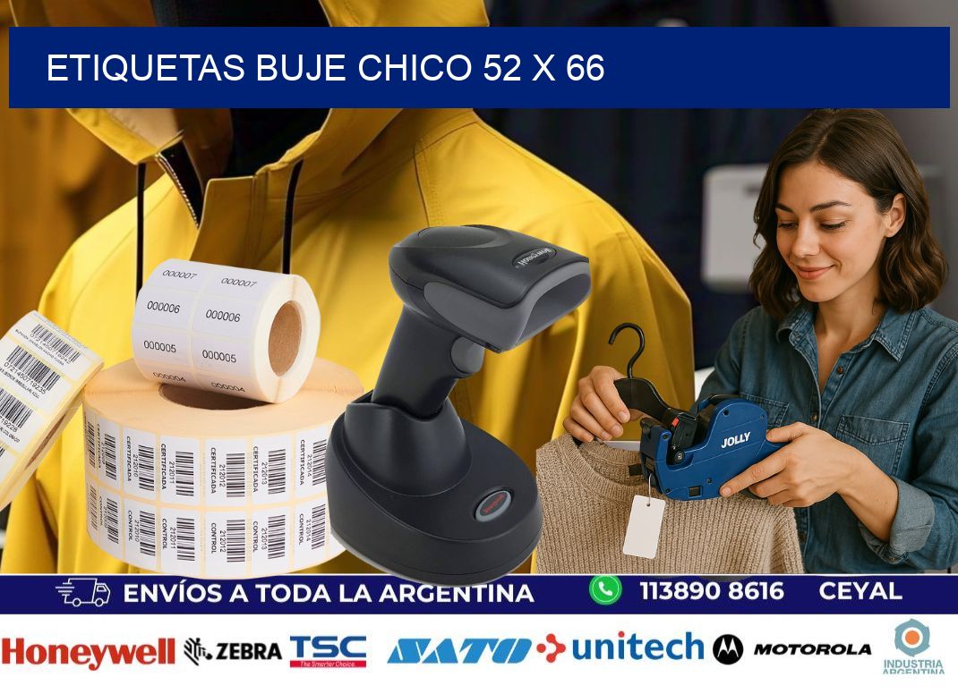 Etiquetas buje chico 52 x 66