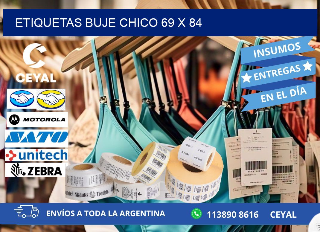 Etiquetas buje chico 69 x 84