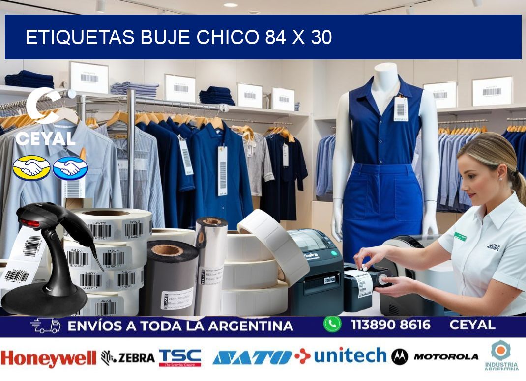 Etiquetas buje chico 84 x 30