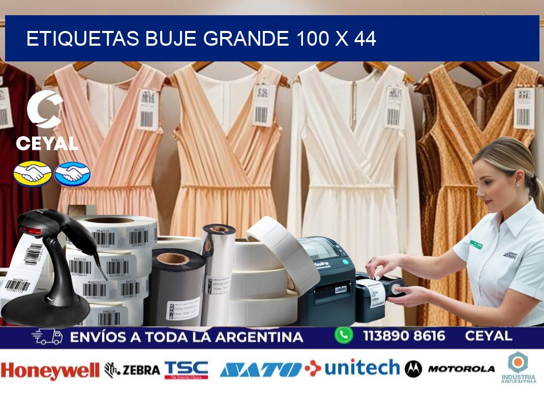 Etiquetas buje grande 100 x 44