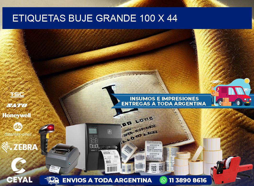 Etiquetas buje grande 100 x 44