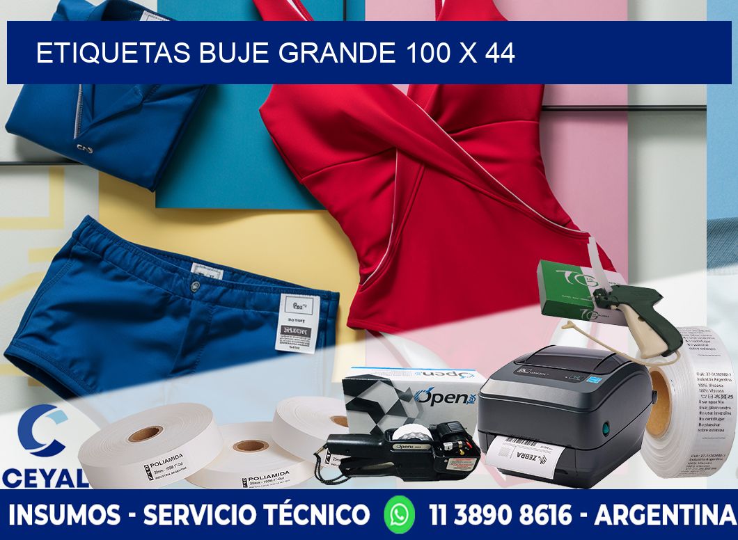 Etiquetas buje grande 100 x 44