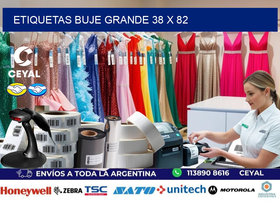 Etiquetas buje grande 38 x 82