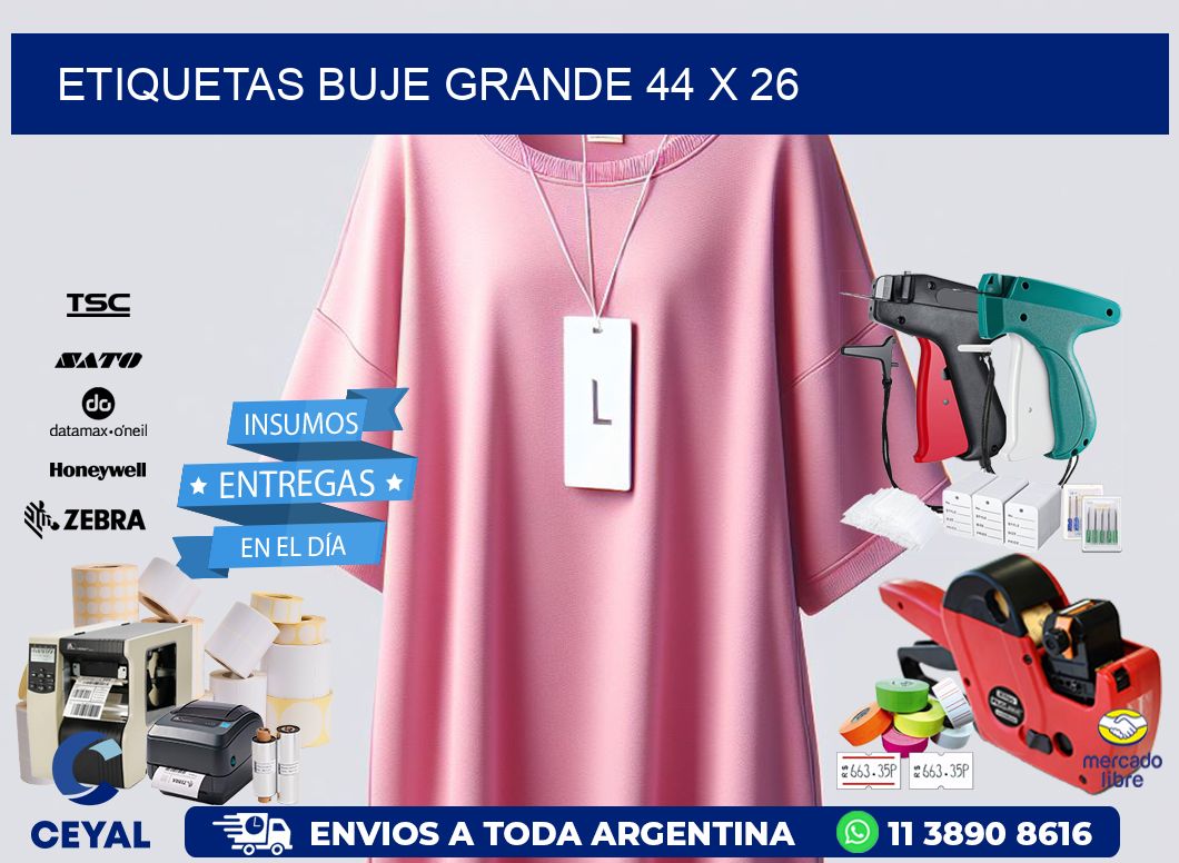 Etiquetas buje grande 44 x 26