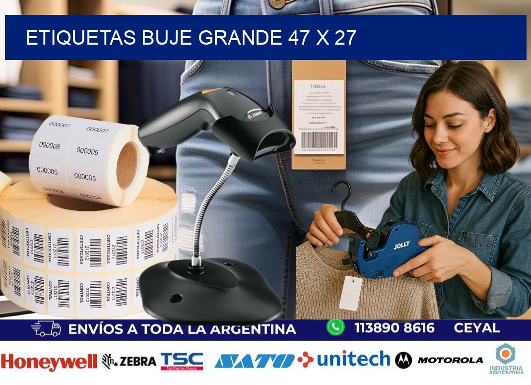 Etiquetas buje grande 47 x 27