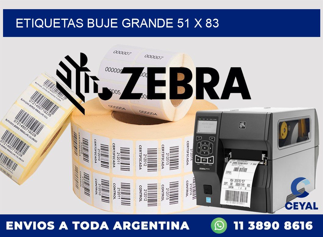 Etiquetas buje grande 51 x 83