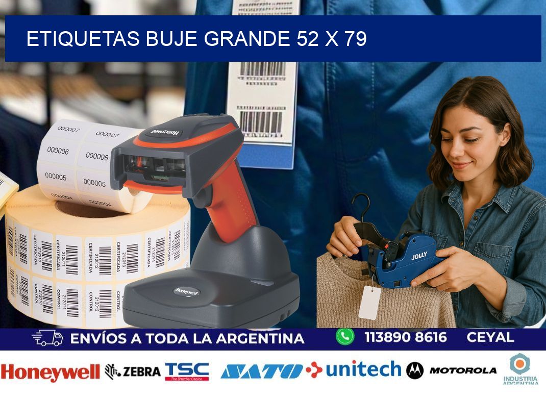 Etiquetas buje grande 52 x 79