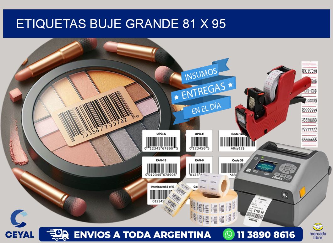 Etiquetas buje grande 81 x 95