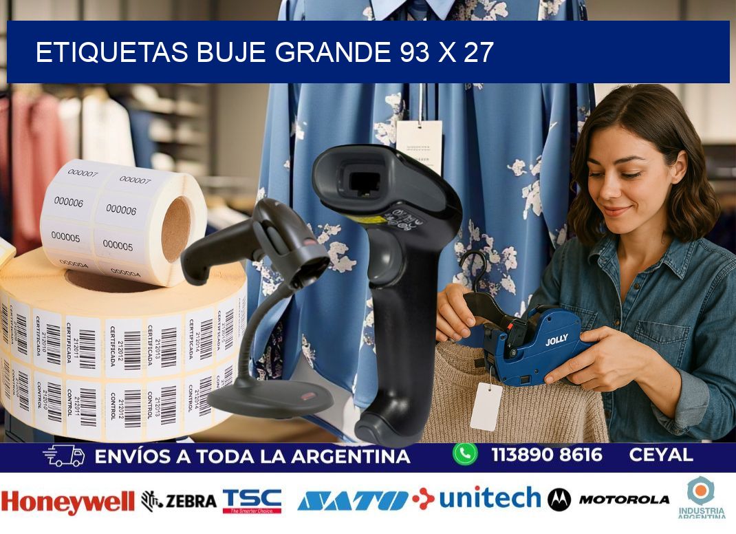 Etiquetas buje grande 93 x 27