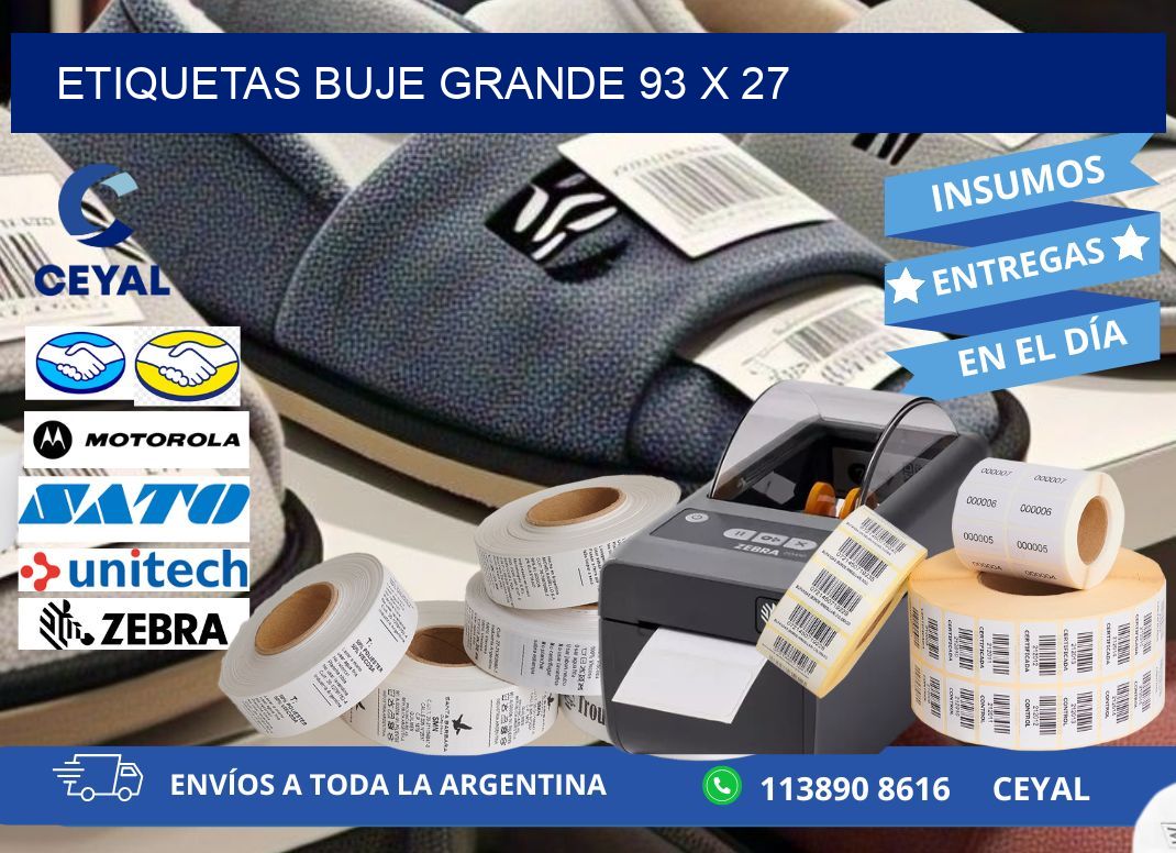 Etiquetas buje grande 93 x 27