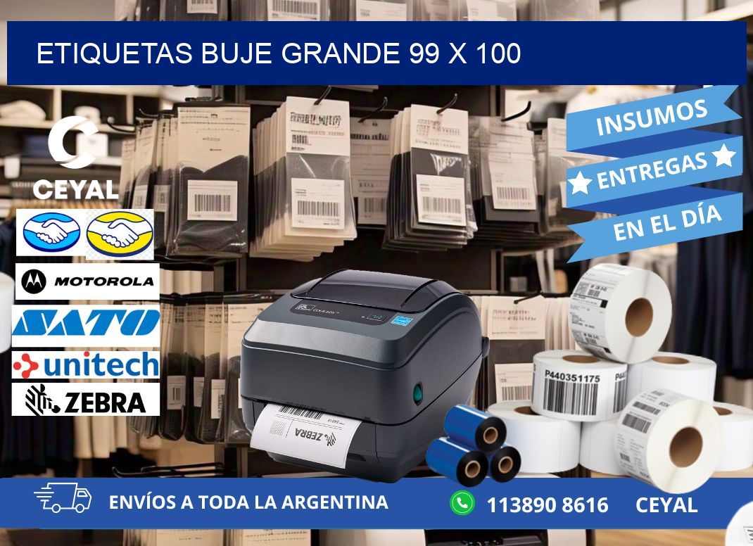 Etiquetas buje grande 99 x 100