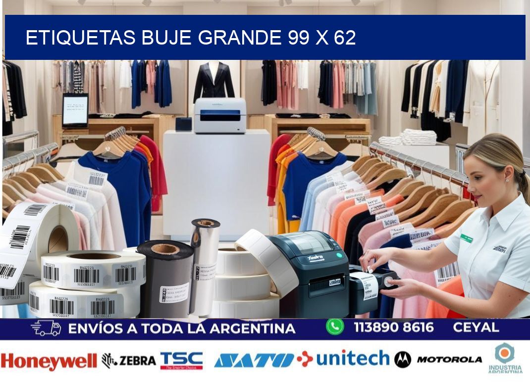Etiquetas buje grande 99 x 62