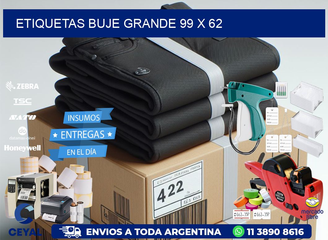Etiquetas buje grande 99 x 62