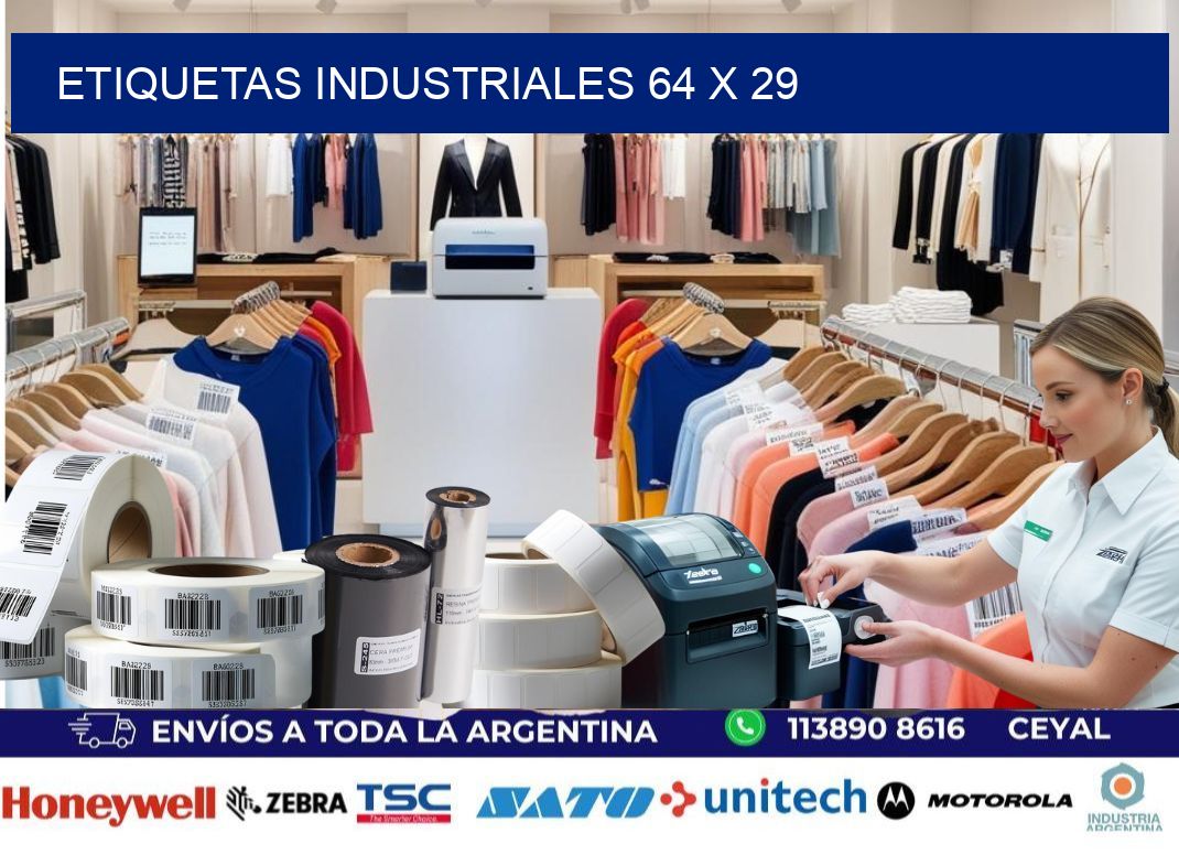Etiquetas industriales 64 x 29