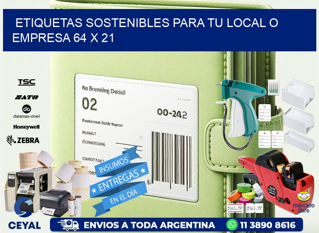 Etiquetas sostenibles para tu local o empresa 64 x 21