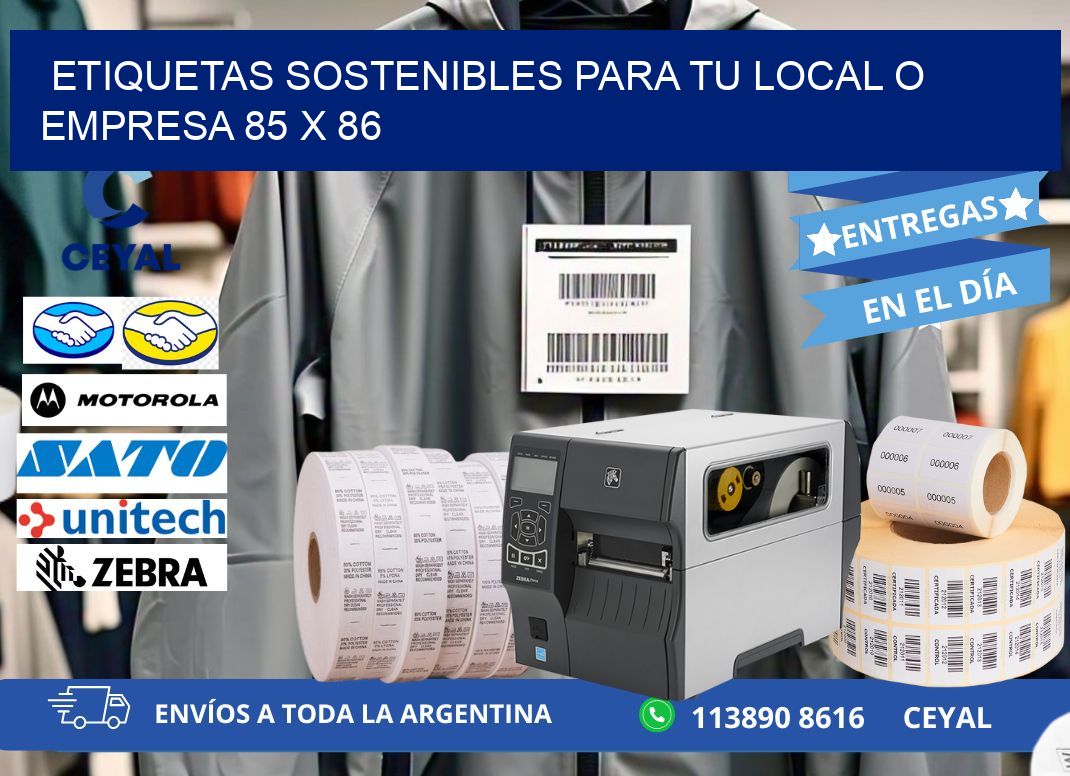 Etiquetas sostenibles para tu local o empresa 85 x 86