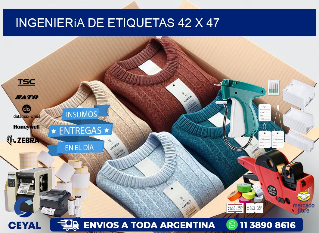 Ingeniería de etiquetas 42 x 47