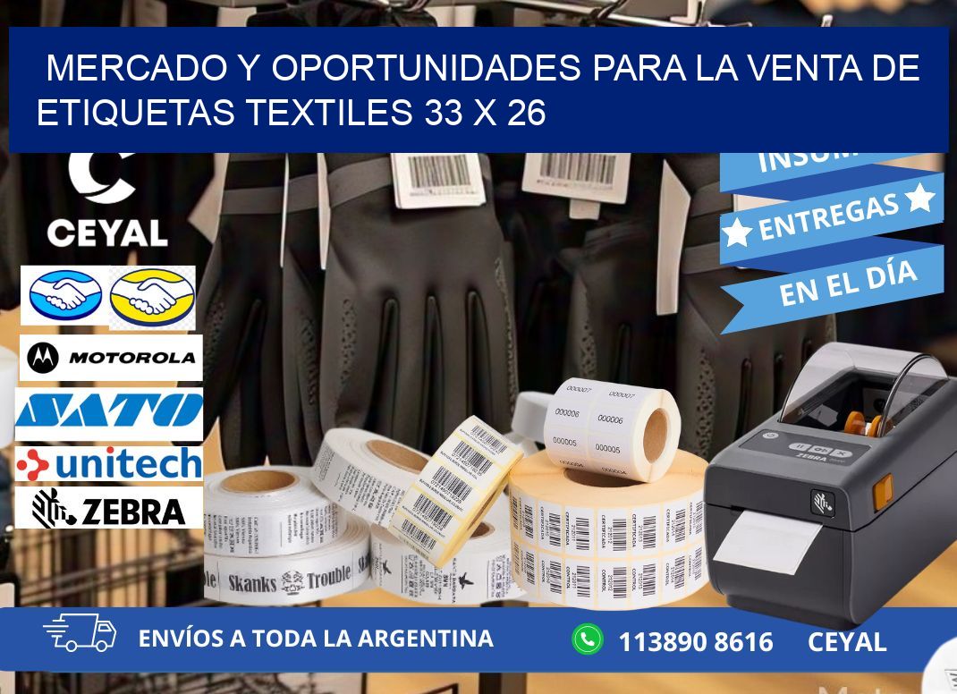 Mercado y Oportunidades para la Venta de Etiquetas Textiles 33 x 26