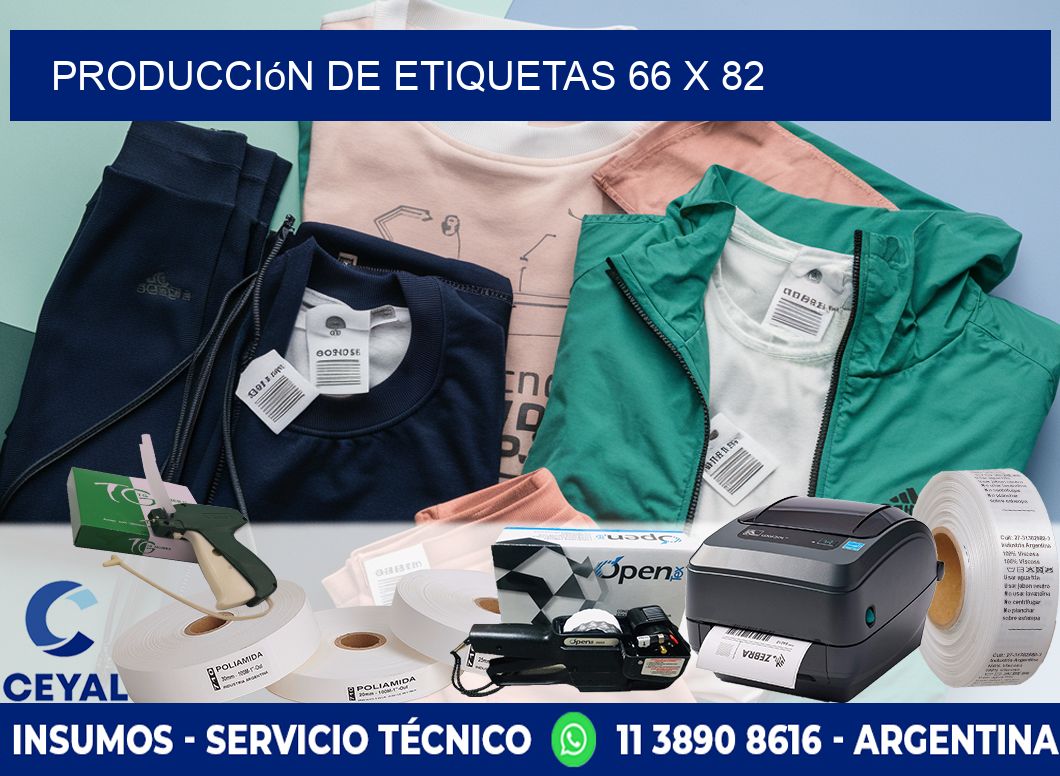 Producción de etiquetas 66 x 82