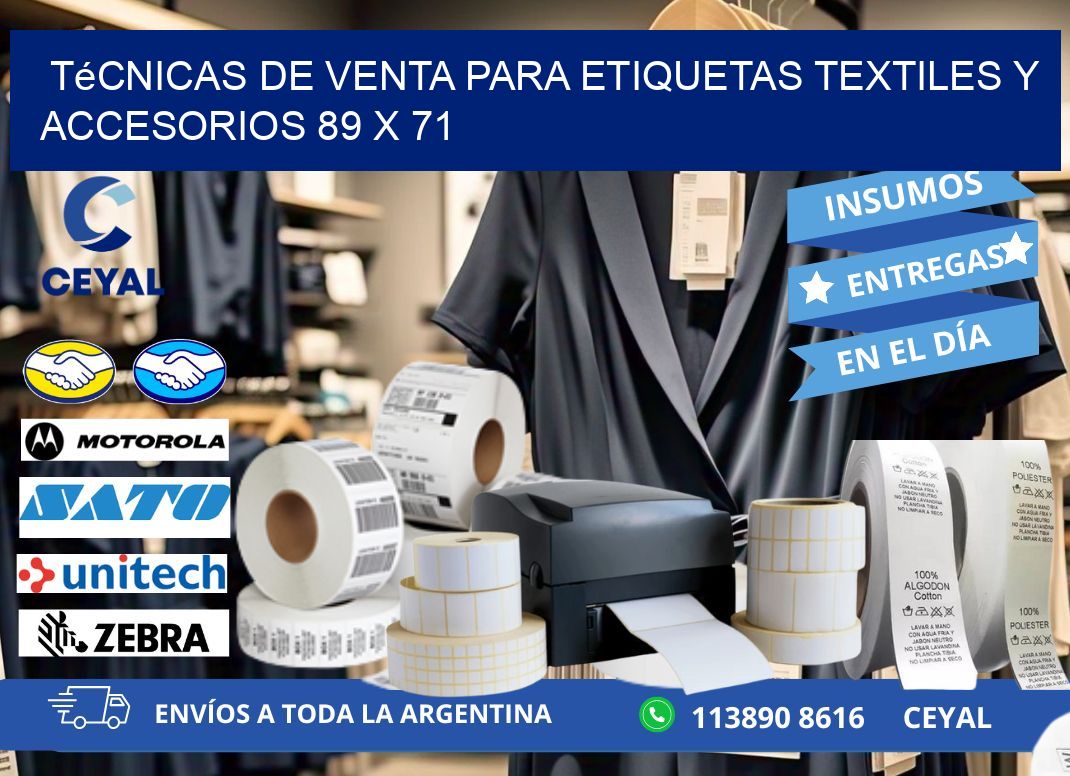 Técnicas de Venta para Etiquetas Textiles y Accesorios 89 x 71