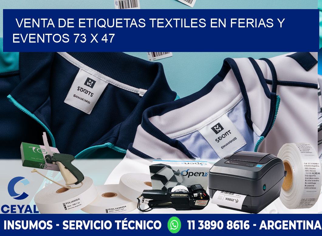 Venta de Etiquetas Textiles en Ferias y Eventos 73 x 47