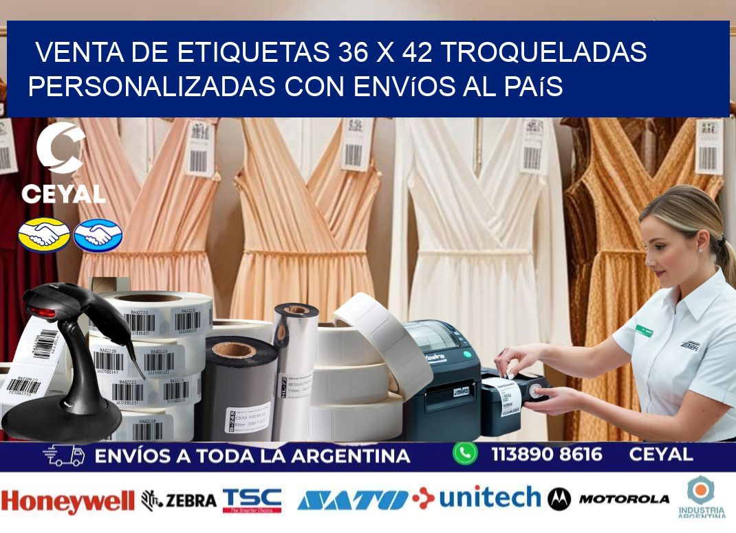 Venta de etiquetas 36 x 42 troqueladas personalizadas con envíos al país