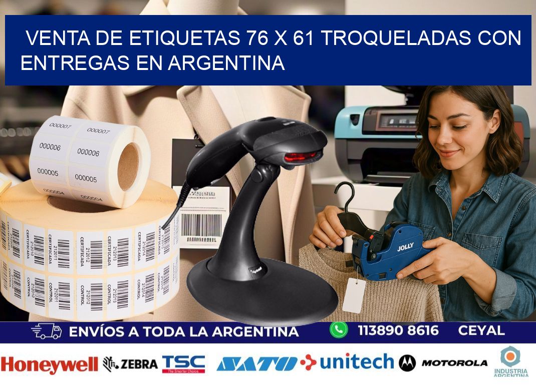 Venta de etiquetas 76 x 61 troqueladas con entregas en Argentina