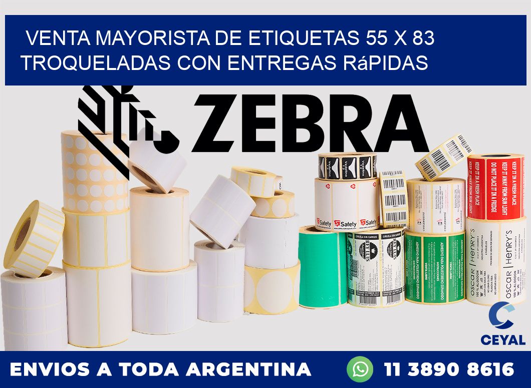 Venta mayorista de etiquetas 55 x 83 troqueladas con entregas rápidas