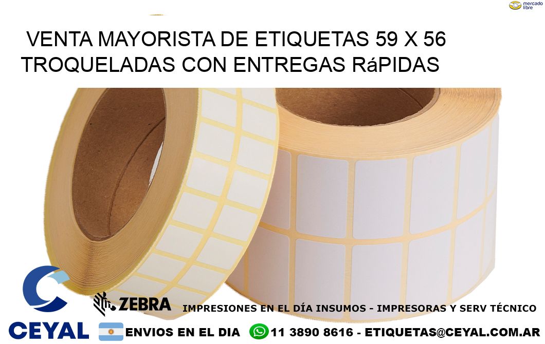 Venta mayorista de etiquetas 59 x 56 troqueladas con entregas rápidas
