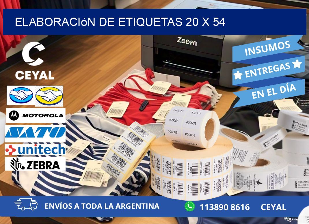 elaboración de etiquetas 20 x 54
