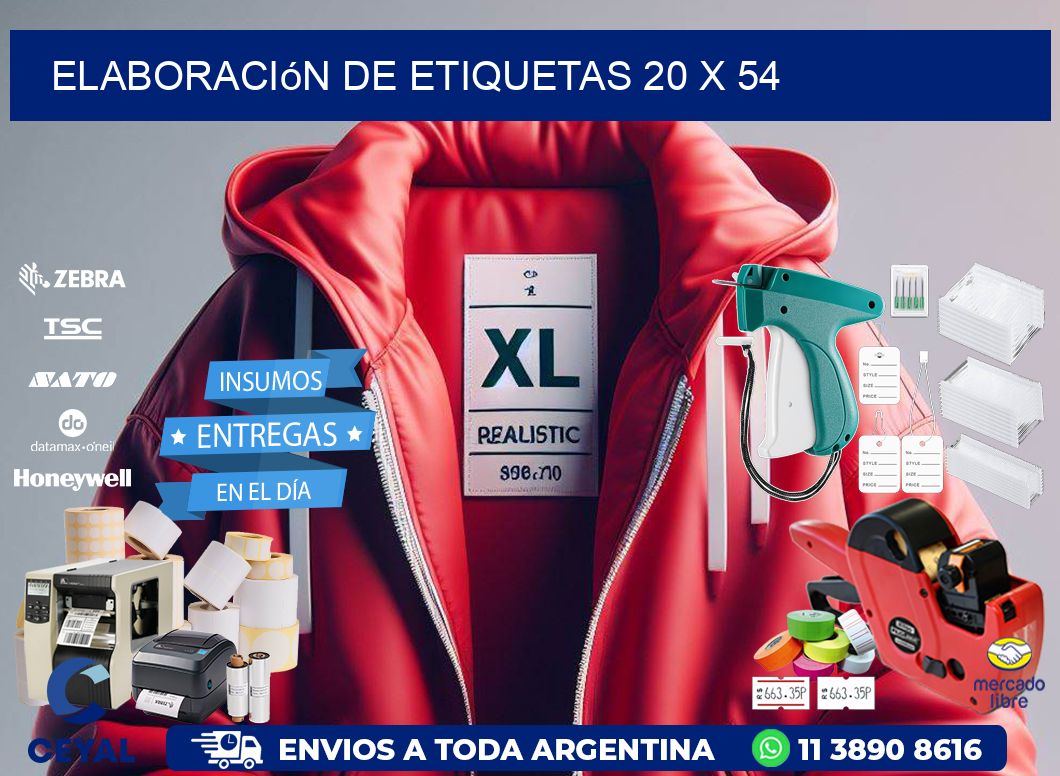 elaboración de etiquetas 20 x 54