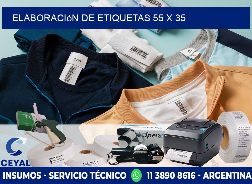elaboración de etiquetas 55 x 35